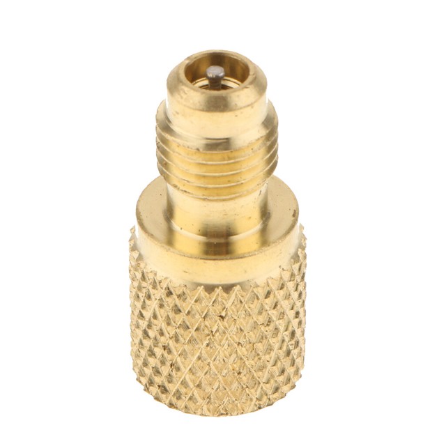 Brass R134A Refrigerant Tank Adapter Connector Converter 1/2 ACME 1/4