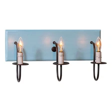 3 Light Vanity Light in Rustic Misty Blue