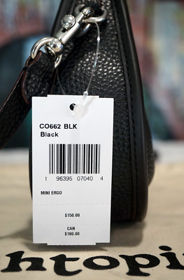 NWT Coachtopia Mini Ergo CO662 Crossbody Strap Handbag BLACK