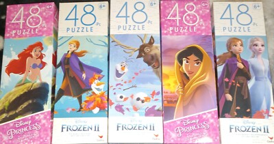 Lot of 5 Different Disney Princess Frozen 2 48 Pc Puzzles. Brand New In ...