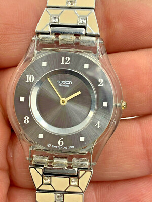 Swatch Watch Skin Elegantly Framed SFK356G 2010 White Enamel