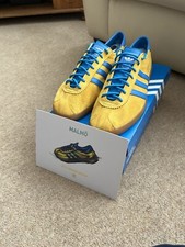 Men’s 2019 Yellow & Blue Adidas Malmo City Series Trainers Size 10 UK