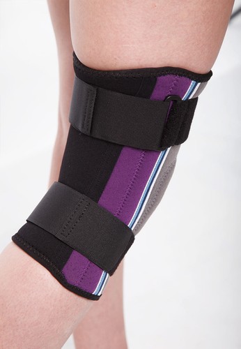 Kniebandage, Kniestütze aus offenporigem Neopren mit zwei Klettverschlüssen - Picture 8 of 11