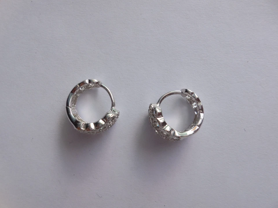 2 Piezas Pendientes de Cristal Decorado Aro Nariz Anillo Perno Cuerpo Piercing Joyería Foto 4 de 4