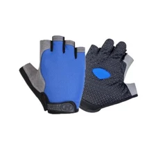  Cycling Gloves Half Finger Men's and Women's Fitness Gloves for Medium Blue