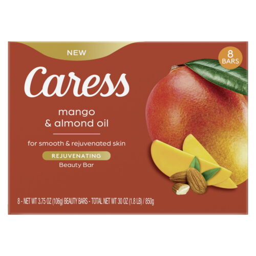 Caress Bar Soap Mango & Almond Oil, 8x 3.75 oz Bars (30 oz) - Picture 1 of 5