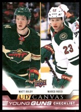 2022-23 UPPER DECK UD CANVAS CHECKLIST YOUNG GUNS MATT BOLDY/MARCO ROSSI