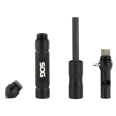 SOG Flint 4.3'' Survival Tool w/ Fire Starter, Steel Wool, Glass Breaker Whistle