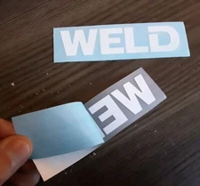 Weld Racing Wheel LIP DISH Decals Stickers NHRA V Series RT Beadlock White Die-c