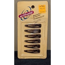 Vintage Wilhold Pack of 6 Barrettes The Sleepees Clip For Fine Hair 3962