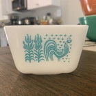 VTG Pyrex Amish Butterprint Refrigerator Dish Turquoise 502 1.5 Pint *NO LID*