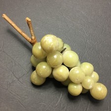 Large Vintage Alabaster Marble Stone Grape Cluster Mid-Century MCM Grapes 11  