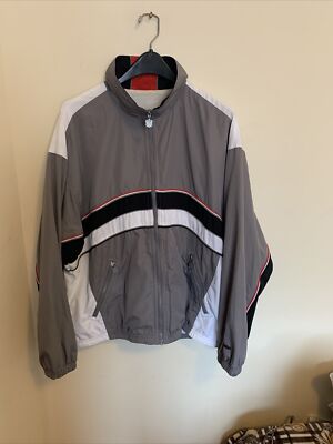 Vintage Kaelin Grey Men’s Track Jacket Color Block Stripe SZ.XL | eBay