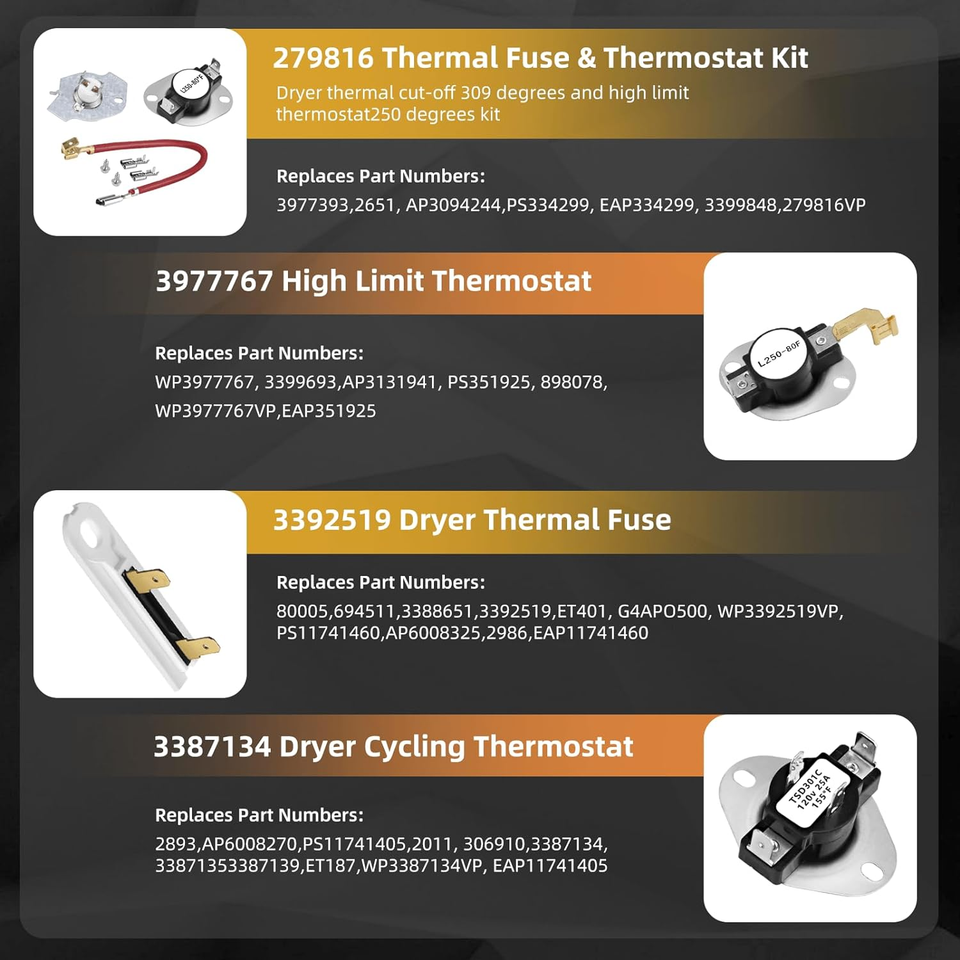 279838 Dryer Heating Element for Whirlpool Maytag Centennial Dryer