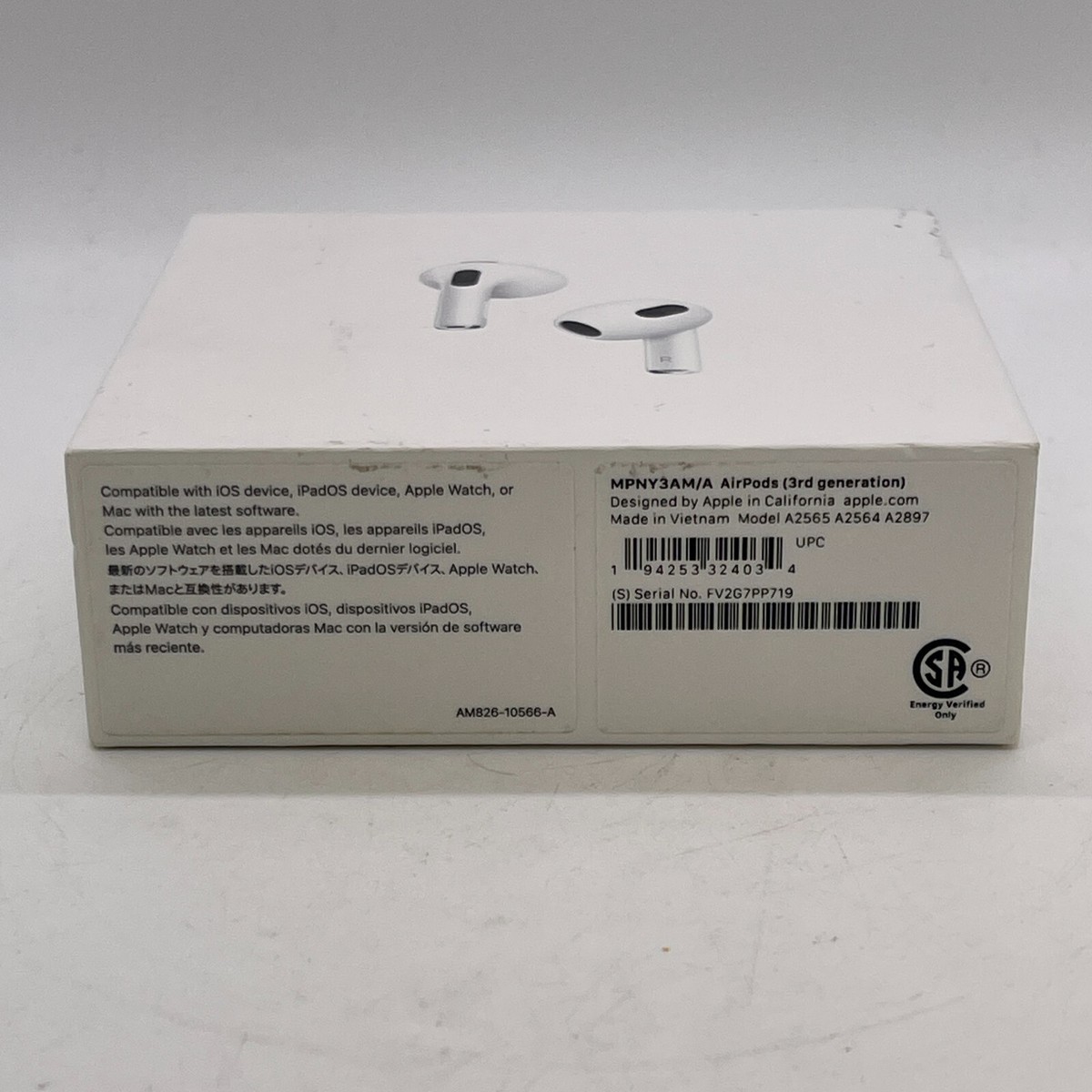 PARTS ONLY* Apple AirPods (3rd Generation) w/ Lightning Charging