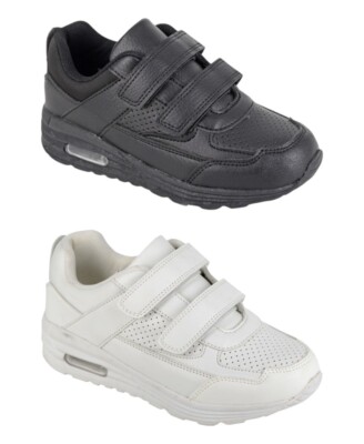 DEK Jungen schwarz Schulanfang Schuhe Riemen Kinder Junior Kinder Turnschuhe Schuhe