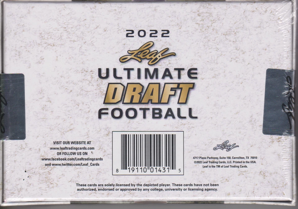 Leaf 2022 Ultimate Draft Football Hobby Box - 5 Cards - Image 2 of 3