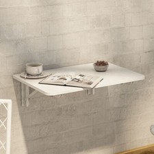Wall Mounted Folding Table Shelf Space Saving Holder Collapsible Work Bench Desk