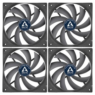 4 x Arctic F12 PWM PST CO 120 mm PC Gehäuse Lüfter Rev.4 1350 RPM 53 CFM 12V 4-polig