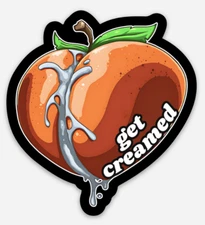 Sticker Skateboard "Get Creamed" 3"x3" Men Underwear Thong Jockstrap Singlet