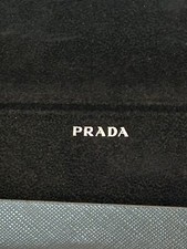 PRADA Eye Glass Case Black Hard Clam Shell Case NEW 6 x 2-3/8 x 1.75 in Magnetic
