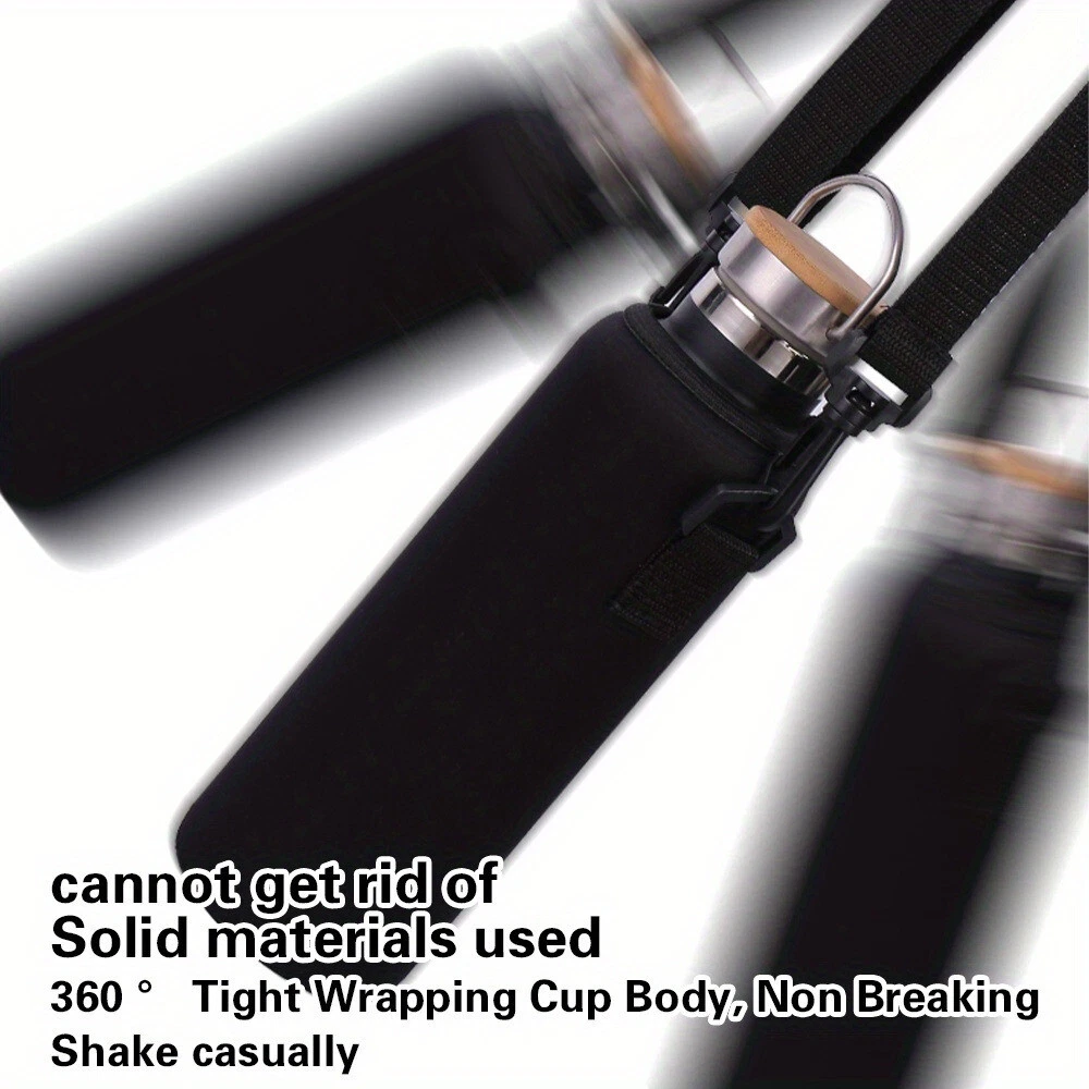 Water Bottle Sleeve Cup Sleeve Holder Carrier with Strap for Camping Travelling - Picture 2 of 11