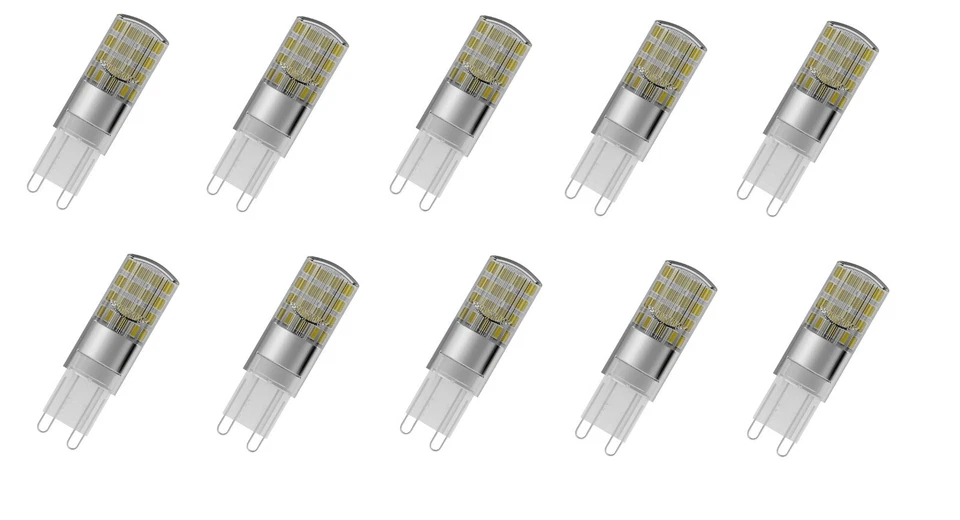 10x OSRAM LED PIN 30 G9 2,6W=30W kaltweiß 4000K 320lm EEK:F (Spektrum A-G)
