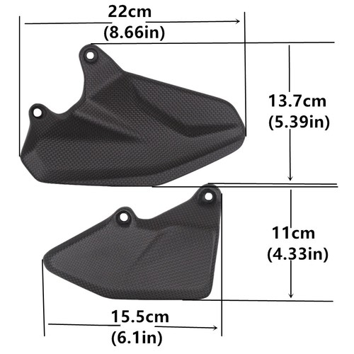 For DUCATI Multistrada V4 V4S Carbon Fiber Heel Guard Rearset Plate Foot Peg - Picture 2 of 12