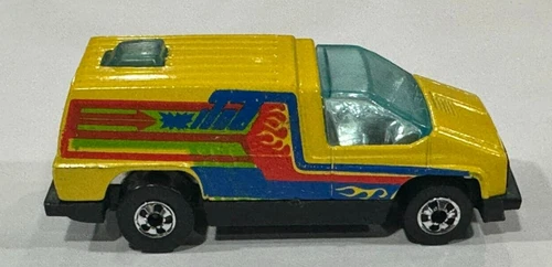 Vintage Yellow Hot Wheels Inside Story Van 1978 Hong Kong Base 1:64