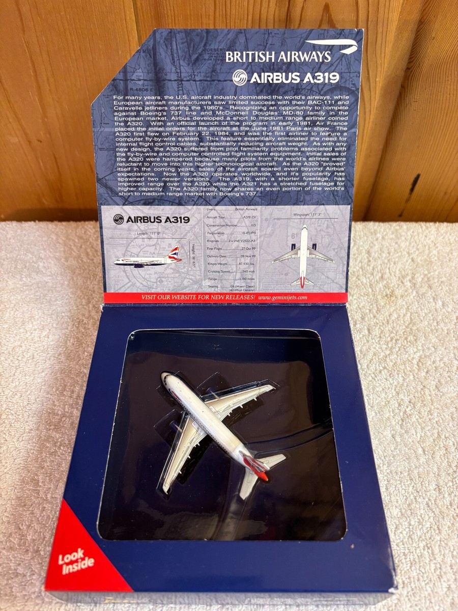 Gemini Jets 1:400 British Airways Airbus A319 GJBAW1403 | eBay