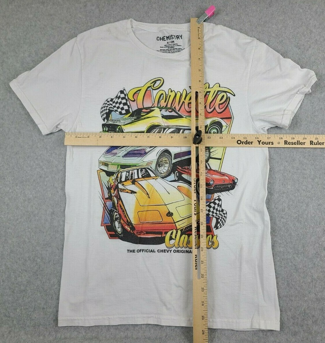 Chemistry Men's Small T-Shirt Corvette Classics Official Chevy