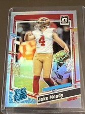 2023 Donruss Optic Jake Moody Holo Silver Prizm Rated Rookie Card RC #289 49ers. rookie card picture