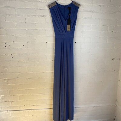 Phase Eight Tomasi Beaded Dress Cornflower Blue UK12 RRP