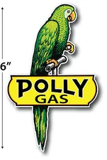 RIGHT FACING POLLY GASOLINE LUBSTER PROJECT DECAL GAS OIL CAN PUMP STICKER
