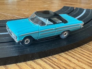 Coche Ranura Ford Galaxie 500/XL Aurora Thunderjet500 63 techo rígido turquesa