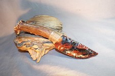 Small Triple Flow Obsidian Cody Knife Flint K...