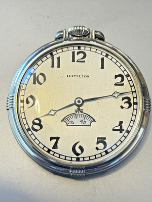 Hamilton Gold Filled Pocket Watch - Secometer - 912 Grade 17 Jewels works (R432)