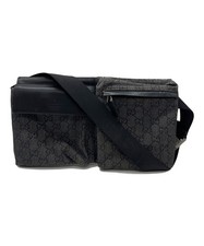 Gucci GG Monogram Marsupio Grigio PVC Tracolla Cintura Borsa Cinghia Regolabile 28566