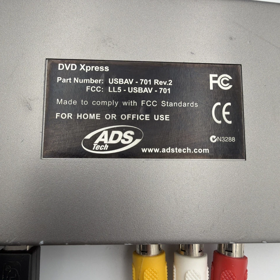 ADS Tech DVD Xpress USBAV-701 Rev.2 USB 2.0 Video Capture Device - Image 3 of 4