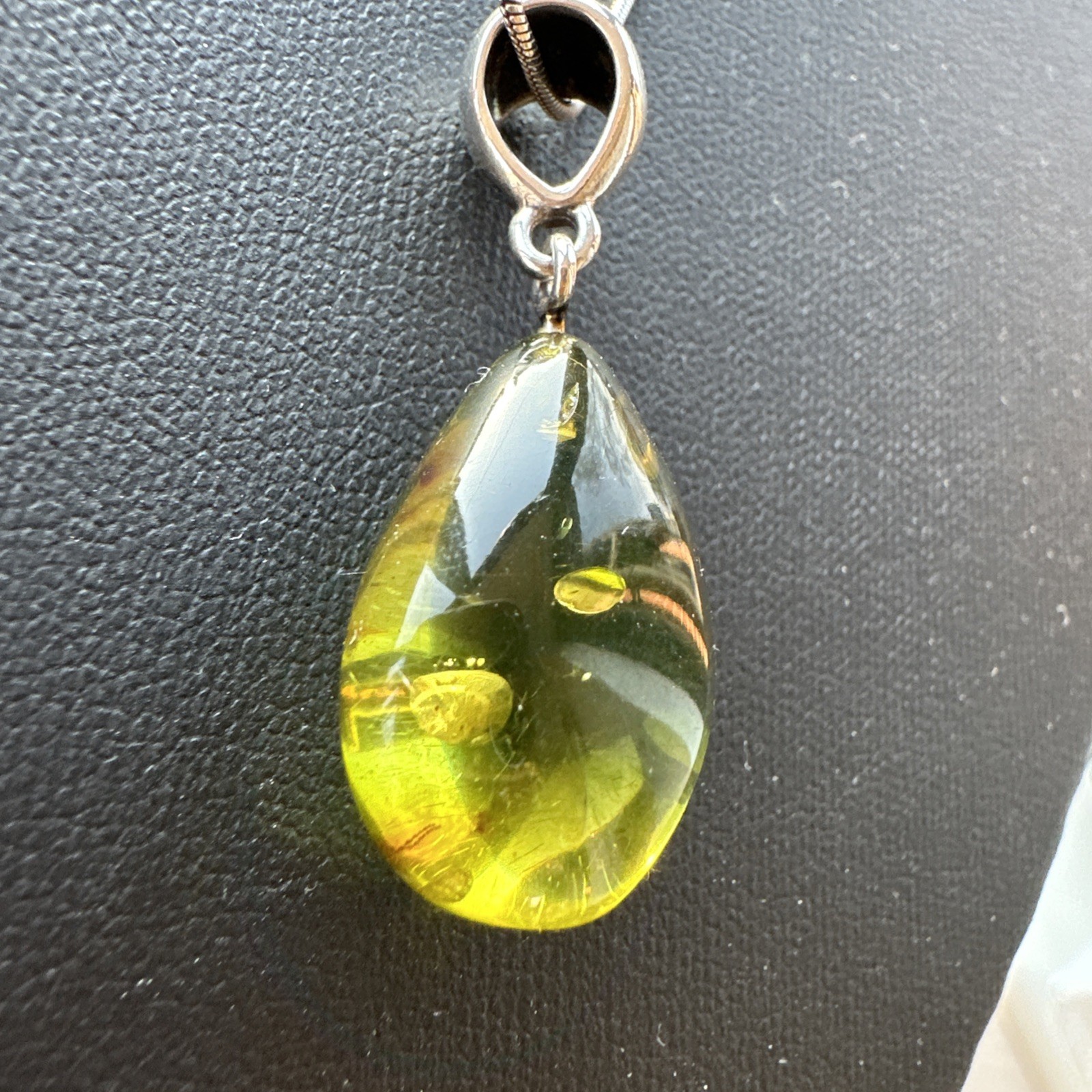 Hallmarked Solid Sterling Silver Natural Green Ba… - image 6