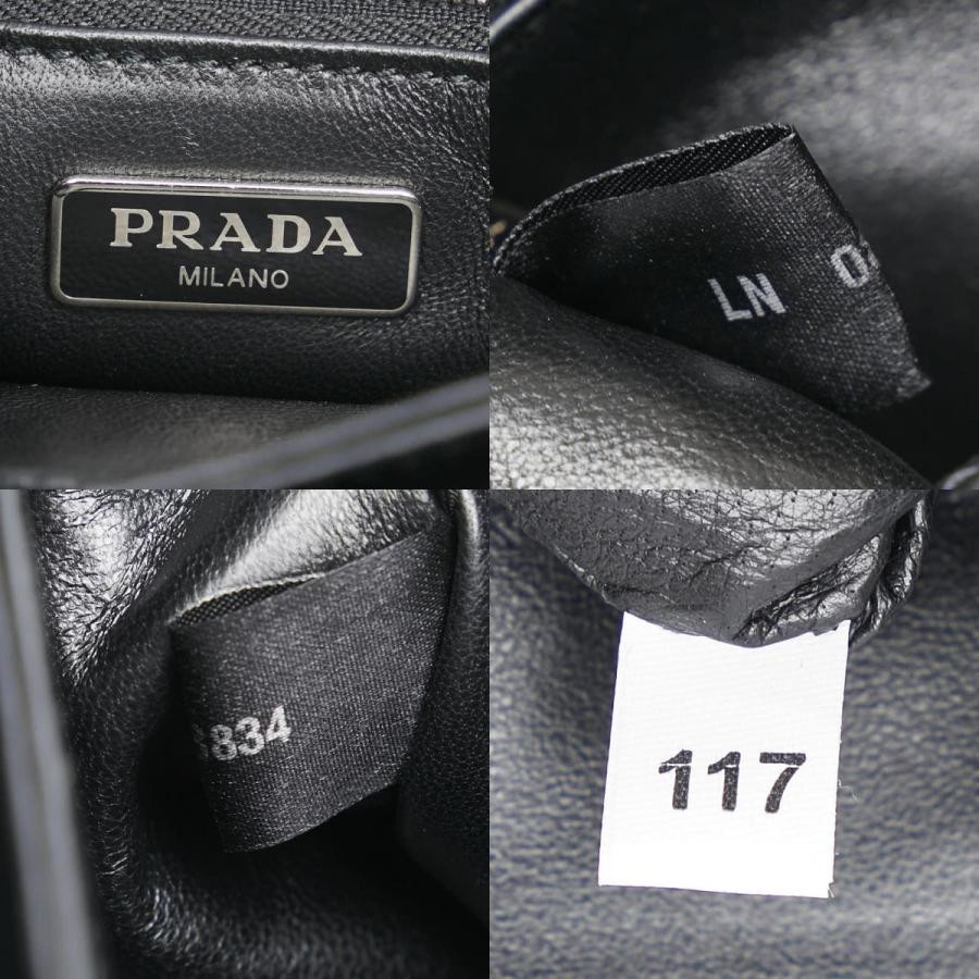 PRADA Python Embossed Chain Shoulder Handbag Blac… - image 9