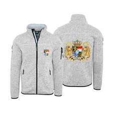 Bayernmode Kultjacke Bayern ohne Kapuze Jacke Herren hellgrau Gr. M XL XXL