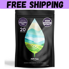 PiPi Tea Organic Oolong Bags   Whole Leaf, 20 4g Each 20