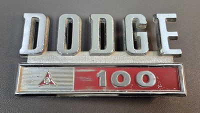 1969-71 Dodge Truck D100 OE Mopar Metal Front Fender Emblem 2833755 58995A