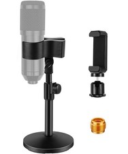 Versatile Desktop Microphone Stand Adjustable Table Mic Stand with Microphone...