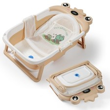 Baby Bathtub,Collapsible Baby Bath Tub with Soft Cushion  Thermometer, Space...