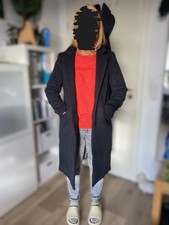 Dunkelblauer dicker Mantel für Damen von H&M