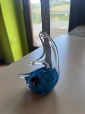 Paperweight Briefbeschwerer Glas Deko Fisch 13 cm hoch 319 Gramm schwer