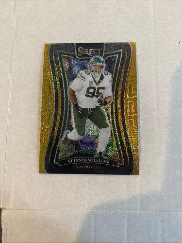 2024 PANINI SELECT QUINNEN WILLIAMS SUITE LEVEL GOLD MOJO PRIZM #D 1/10 JETS