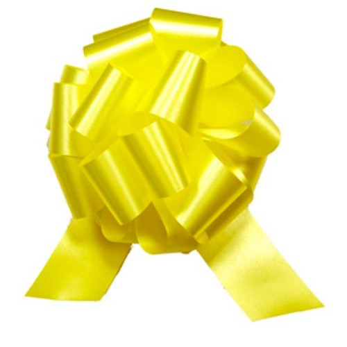 2 Large Bright Yellow DIY Pull String Bows 8